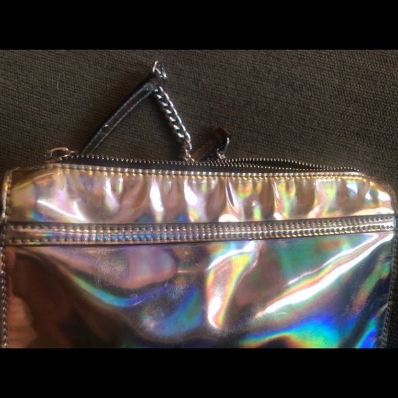 Rare Holographic Iridescent Hologram Rebecca Minkoff Mini Mac EUC - Picture 9 of 16